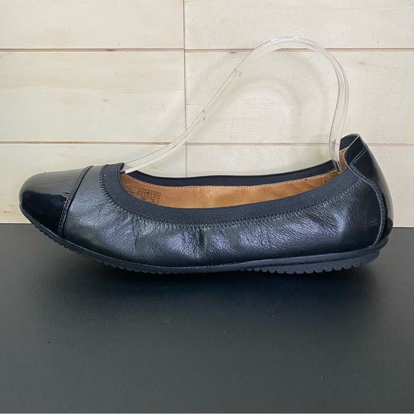 Josef Seibel Pippa Ballet Flats Women's Size 9 Shoes EU40 Black Leather Cap Toe - Picture 4 of 11